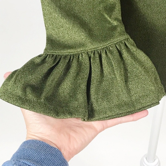 J Crew Sparkle Bell Sleeve Metallic Shimmer Top S - Picture 4 of 8